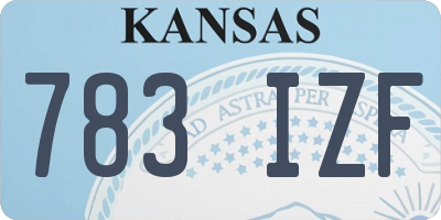 KS license plate 783IZF
