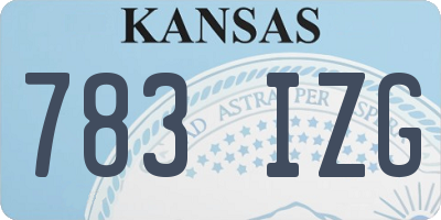KS license plate 783IZG