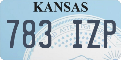 KS license plate 783IZP