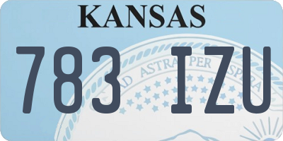 KS license plate 783IZU