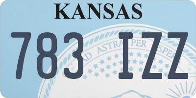 KS license plate 783IZZ