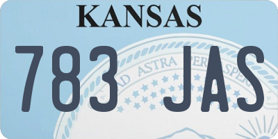 KS license plate 783JAS