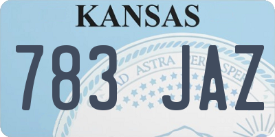 KS license plate 783JAZ