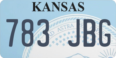 KS license plate 783JBG