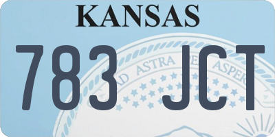 KS license plate 783JCT