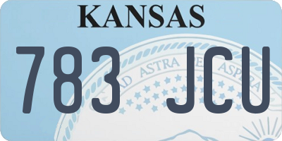 KS license plate 783JCU