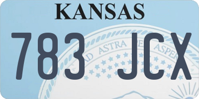 KS license plate 783JCX