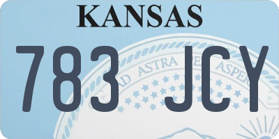 KS license plate 783JCY