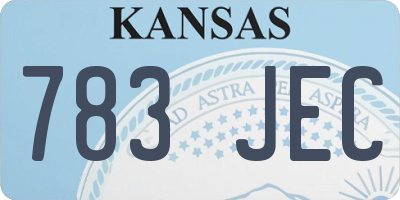 KS license plate 783JEC
