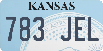 KS license plate 783JEL