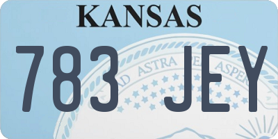 KS license plate 783JEY