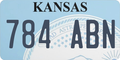 KS license plate 784ABN