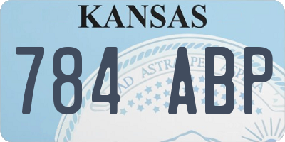 KS license plate 784ABP