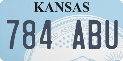 KS license plate 784ABU