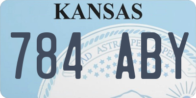 KS license plate 784ABY