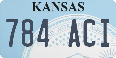 KS license plate 784ACI