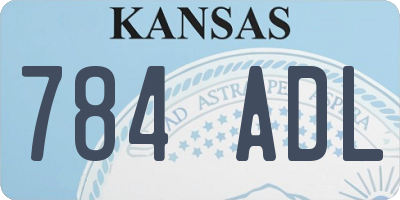 KS license plate 784ADL