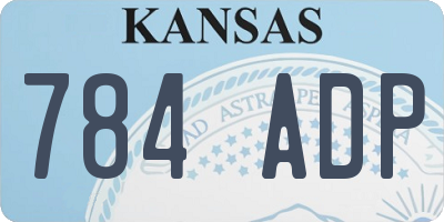 KS license plate 784ADP