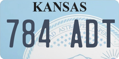 KS license plate 784ADT
