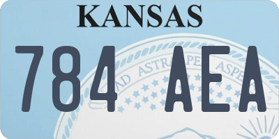 KS license plate 784AEA