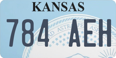 KS license plate 784AEH