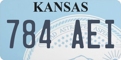 KS license plate 784AEI
