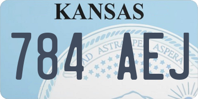 KS license plate 784AEJ