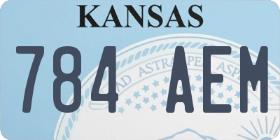 KS license plate 784AEM