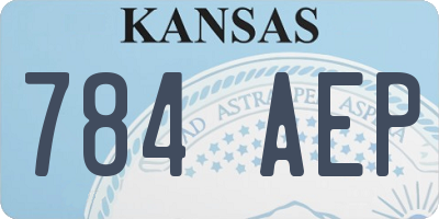 KS license plate 784AEP