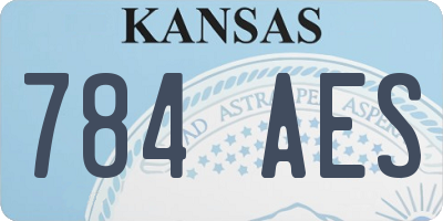 KS license plate 784AES