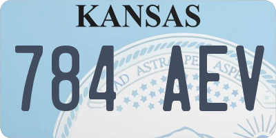 KS license plate 784AEV