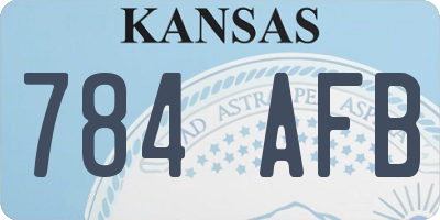 KS license plate 784AFB
