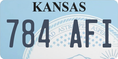 KS license plate 784AFI
