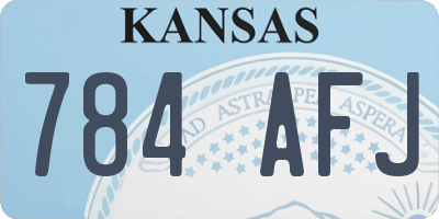 KS license plate 784AFJ