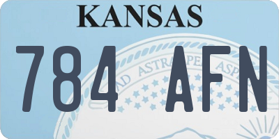 KS license plate 784AFN