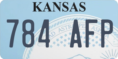 KS license plate 784AFP