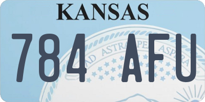 KS license plate 784AFU