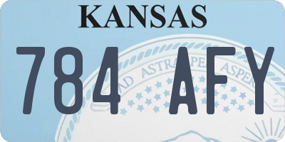 KS license plate 784AFY