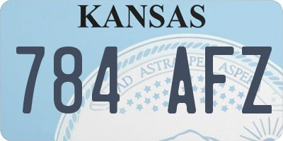 KS license plate 784AFZ