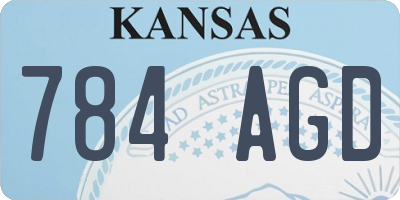 KS license plate 784AGD