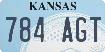 KS license plate 784AGT