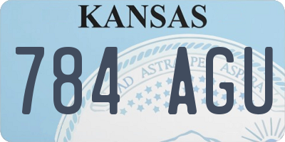 KS license plate 784AGU