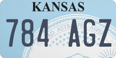 KS license plate 784AGZ