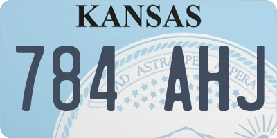 KS license plate 784AHJ