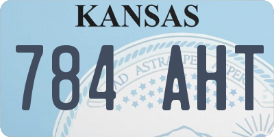 KS license plate 784AHT