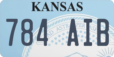 KS license plate 784AIB