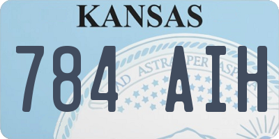 KS license plate 784AIH
