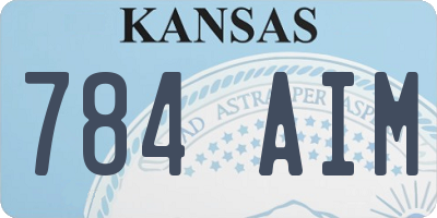 KS license plate 784AIM