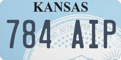 KS license plate 784AIP