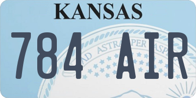 KS license plate 784AIR
